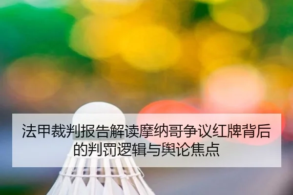 法甲裁判报告解读摩纳哥争议红牌背后的判罚逻辑与舆论焦点